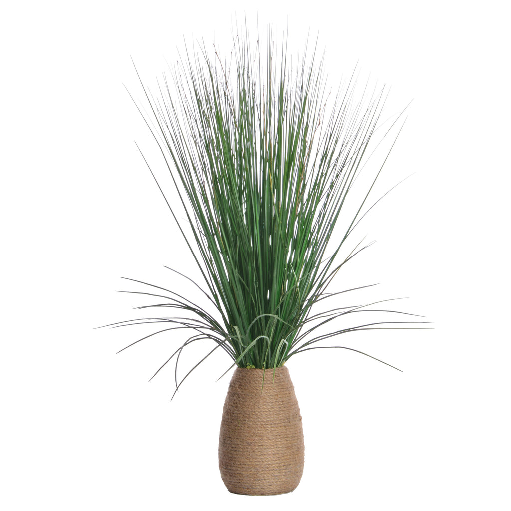 Artificial Tall Grass in Hemp Rope Container | 29" | Vintage Home