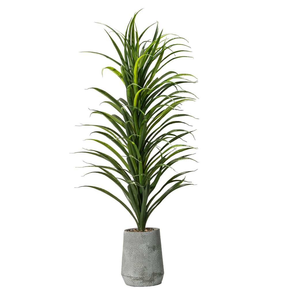Tall Fake Grass Plant with in Fiber Stone Pot | 56" | Vintage Home