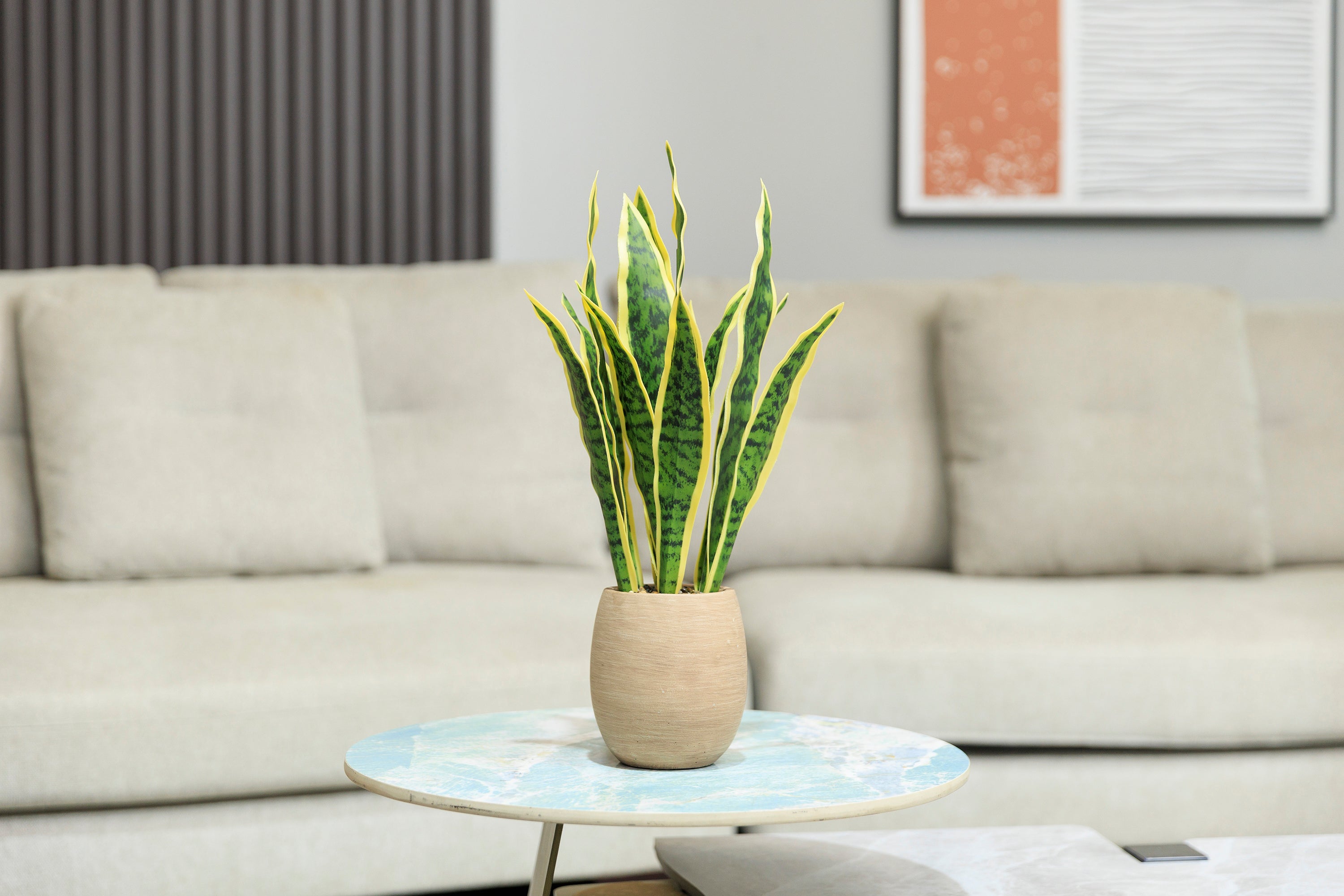 faux snake plant in planter 2-Pack 18" Faux Snake plant in White Ceramic Planters – Vintage Home
